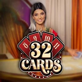 32 Cards slot visual from Ezugi available on oscarspins.net.pl