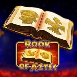 Book of Aztec slot logo by Amatic Industries at Oscar Spin Casino